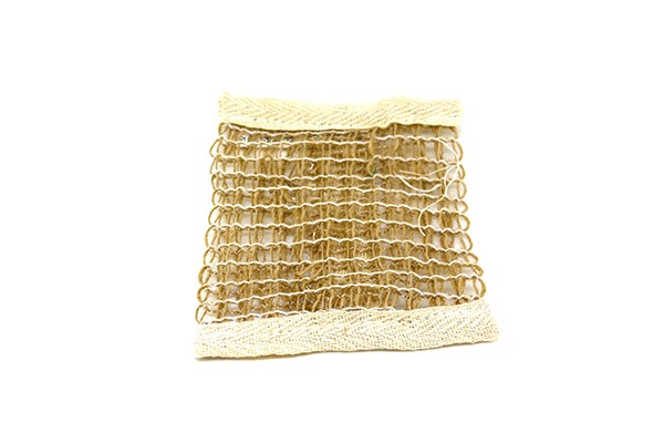 A small textured bag, on a white background.