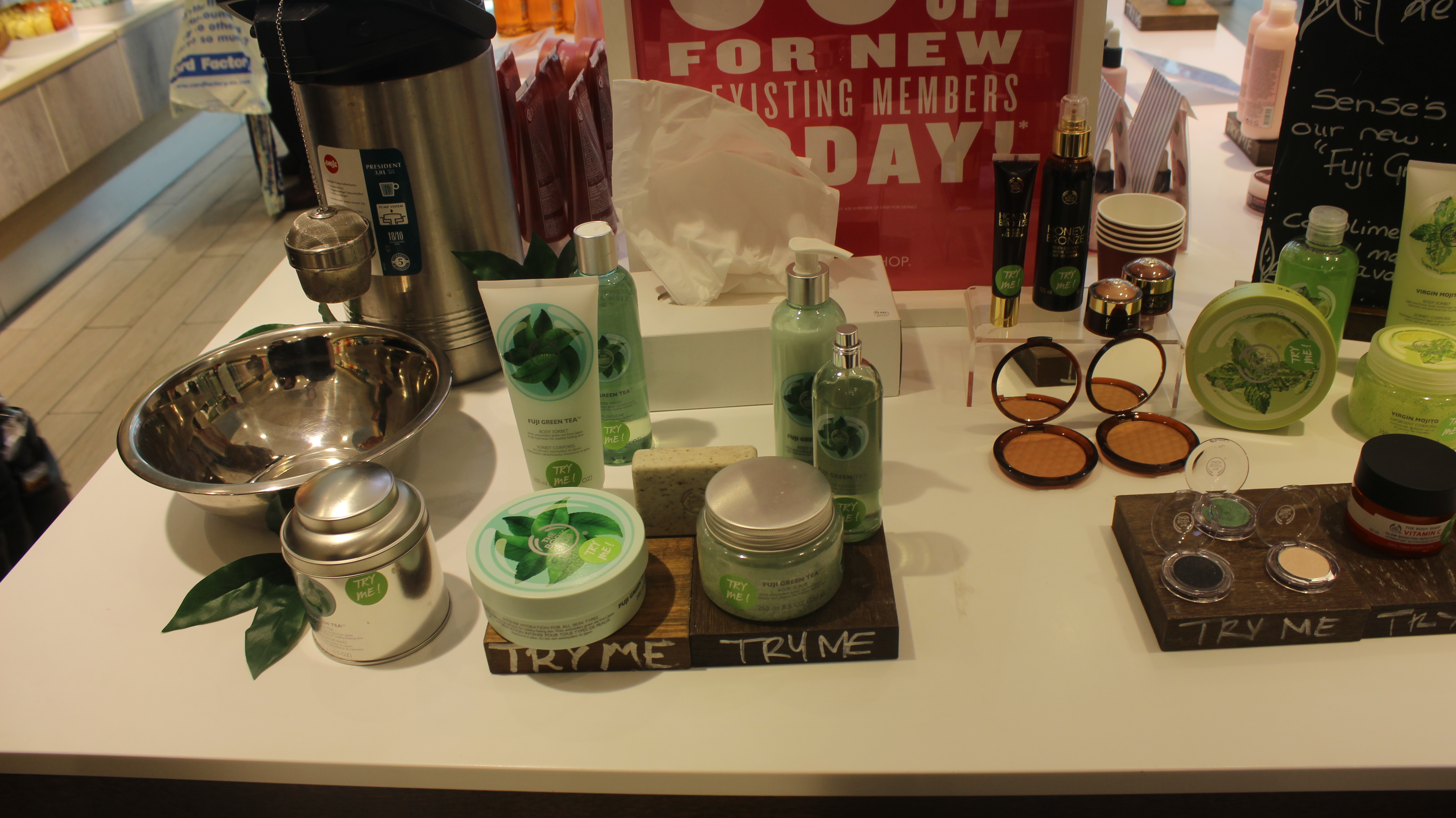 Two Amazing The Body Shop events All of the Fuji Green Tea range from The Body Shop