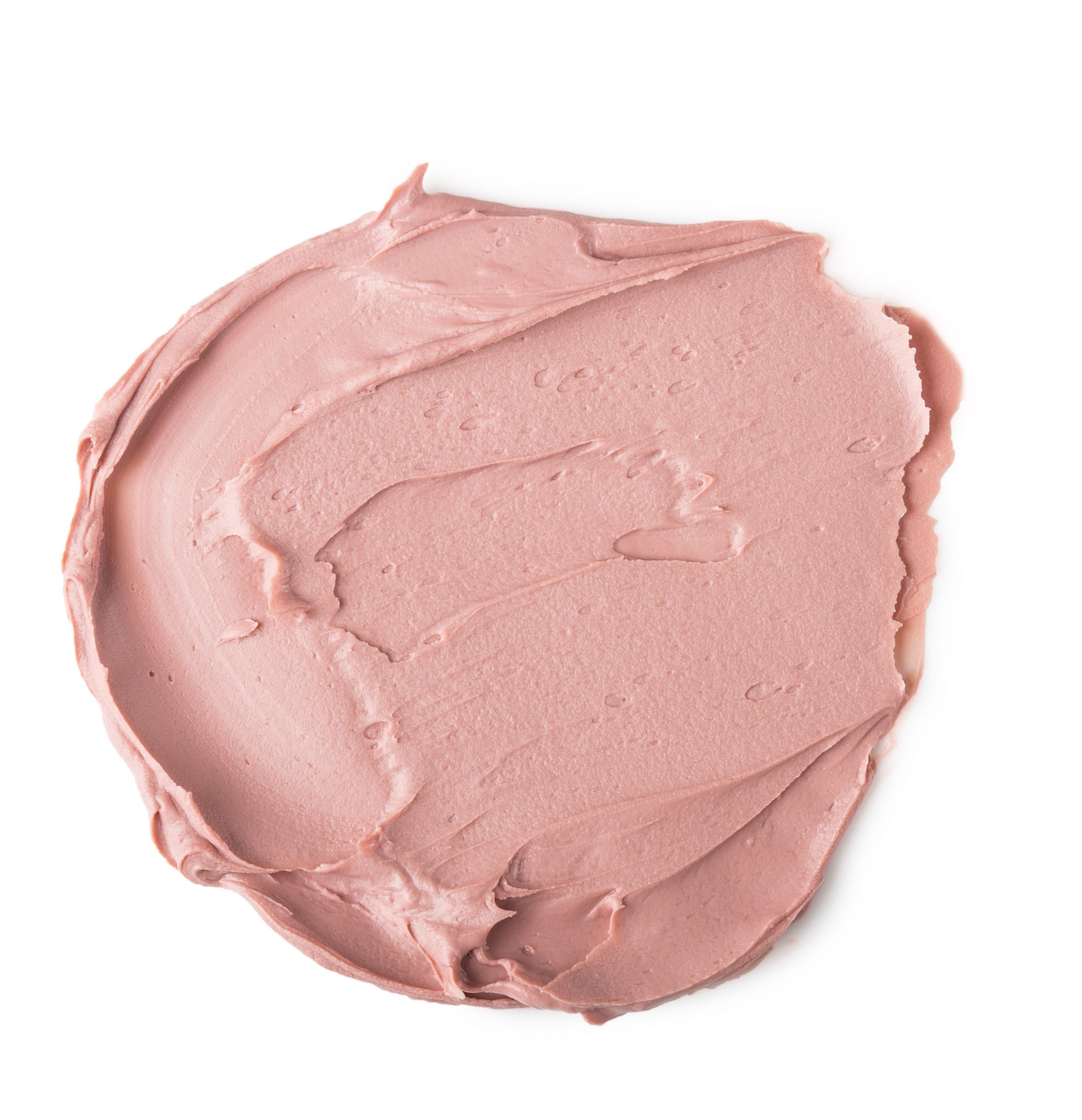Rosie Red Apples | Lush Rosy Cheeks Face Mask A circular puddle of some bright Pink face mask, on a white background.