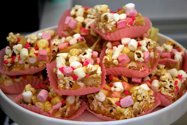 A Brilliant Brazilian Barbecue | Cabana Leeds Road To Rio Summer Menu Launch Some nude Rocky Roads, in pink cases, on a grey background.