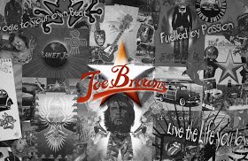 Brown Is Always In Season | Joe Browns Autumn Winter 2016 Collection Preview Joe Browns written in red font with a gold star, on a patterned background of different images.
