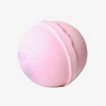 Aww! Don't Cry Little Unicorn | The Yorkshire Soap Company Unicorn Tears Bath Bomb A spherical pastel pink bath bomb embedded with some silver glitter, on a white background.