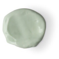 A circular Blue-Grey pool of light body cream, on a white background.