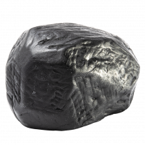 Gonna Find Out Who's Naughty Or Nice | The Yorkshire Soap Company Christmas 2019 Range A large shiny black angular piece of charcoal shaped block of soap, on a white background.