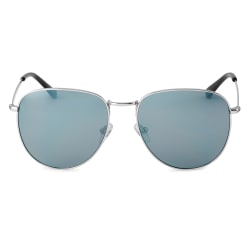 His Special Day | Father's Day Gift Guide 2021 | Gifted A pair of silver metal aviator sunglasses that has some dark grey lenses, on a white background.
