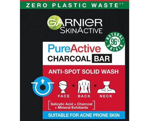 Washing My Spots Away With Charcoal | Garnier Pure Active Anti-Spot And Blackhead Solid Wash Charcoal Bar | Gifted
