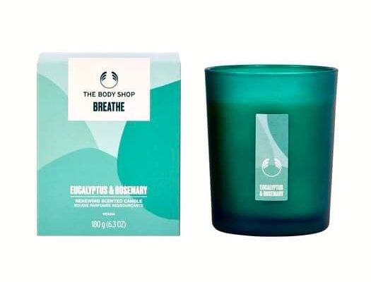 Taking A Minute To Just Breathe | The Body Shop Breathe Eucalyptus & Rosemary Renewing Scented Candle