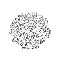A medium circular puddle of some translucent pale green toner water, on a white background.