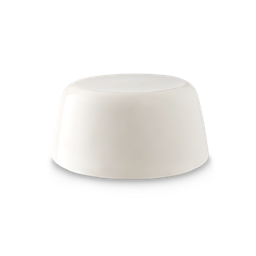 A short creamy white cylindrical block of Shower Jelly, on a white background.