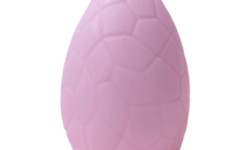 - [ ] A large bright pink Easter Egg shaped block of Soap that has a textured finish all over it, on a white background.